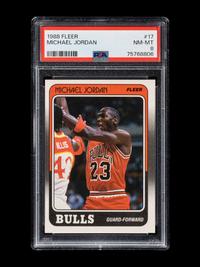 A Group of PSA Graded 1988 Fleer Michael Jordan and Scottie Pippen Basketball Cards,