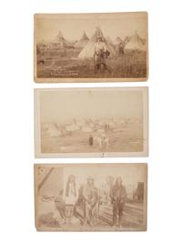 [WOUNDED KNEE]. A group of 7 photographs related to the Wounded Knee Massacre. Chadron, NE: Northwestern Photographic Co., ca 1890s.