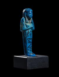 An Egyptian Blue Faience Ushabti for Tayuheret
