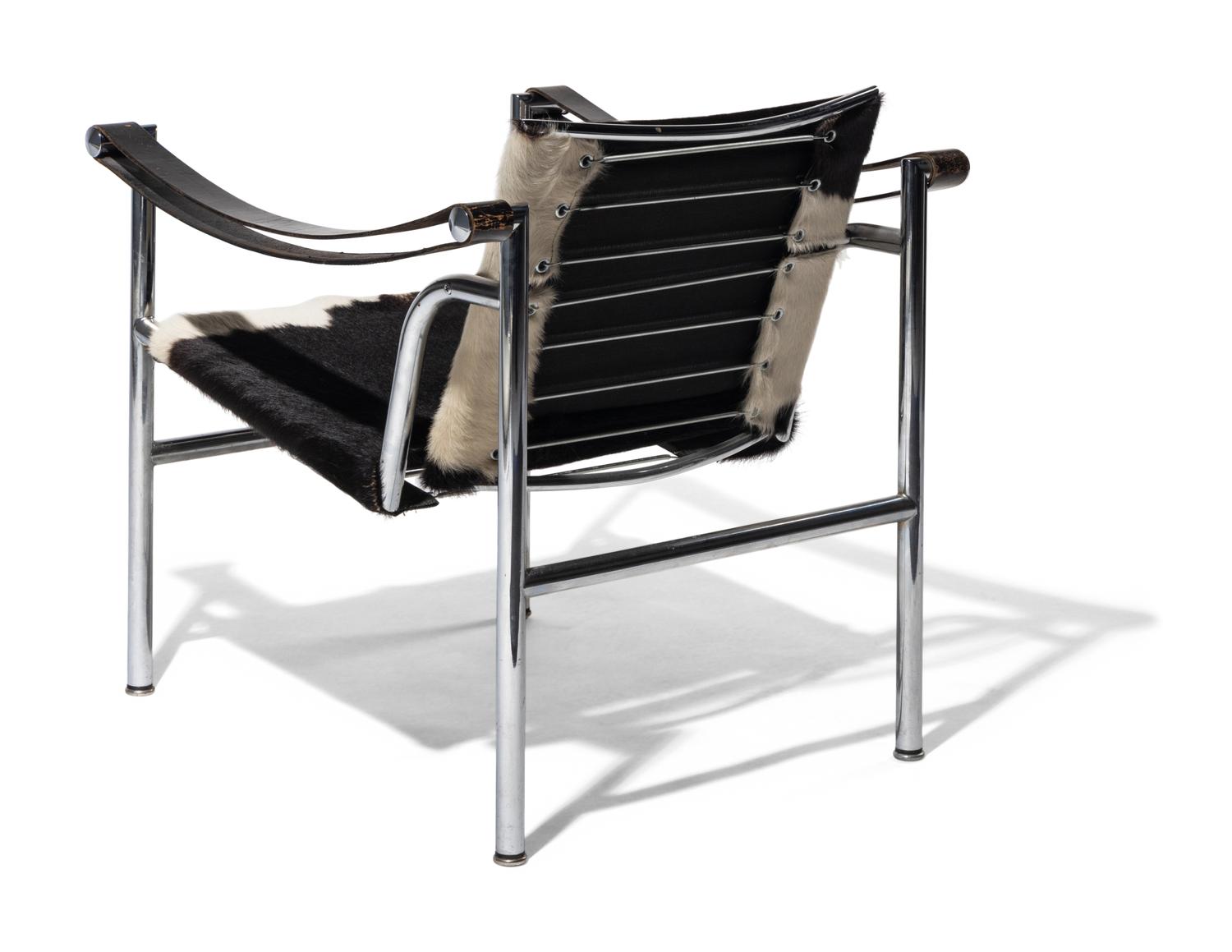 Pair of Ponyskin LC1 Basculant Chairs Cassina, Italy