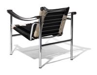 Pair of Ponyskin LC1 Basculant Chairs Cassina, Italy