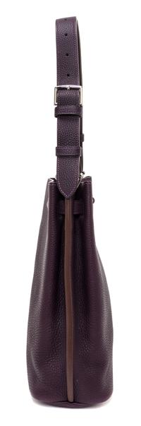An Hermes Raisin Togo 22cm So-Kelly Handbag, 9" x 11" x 4.5".