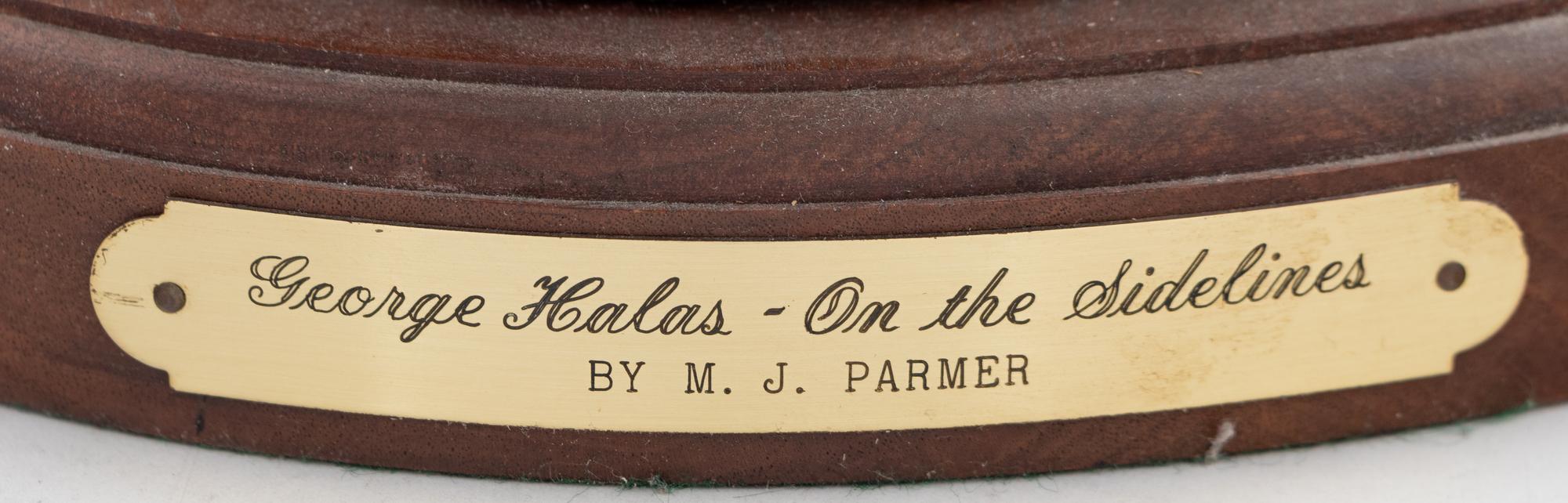 A M.J. Parmer "George Halas On The Sidelines" Sculpture Formerly Displayed at Mike Ditka's Restaurant,