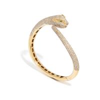 ANITA KO, DIAMOND AND TSAVORITE GARNET PANTHER BANGLE BRACELET