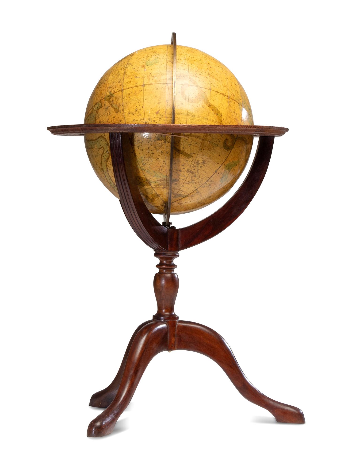 A Pair of Newton and Son 11-Inch New and Improved Terrestrial and Celestial Globes