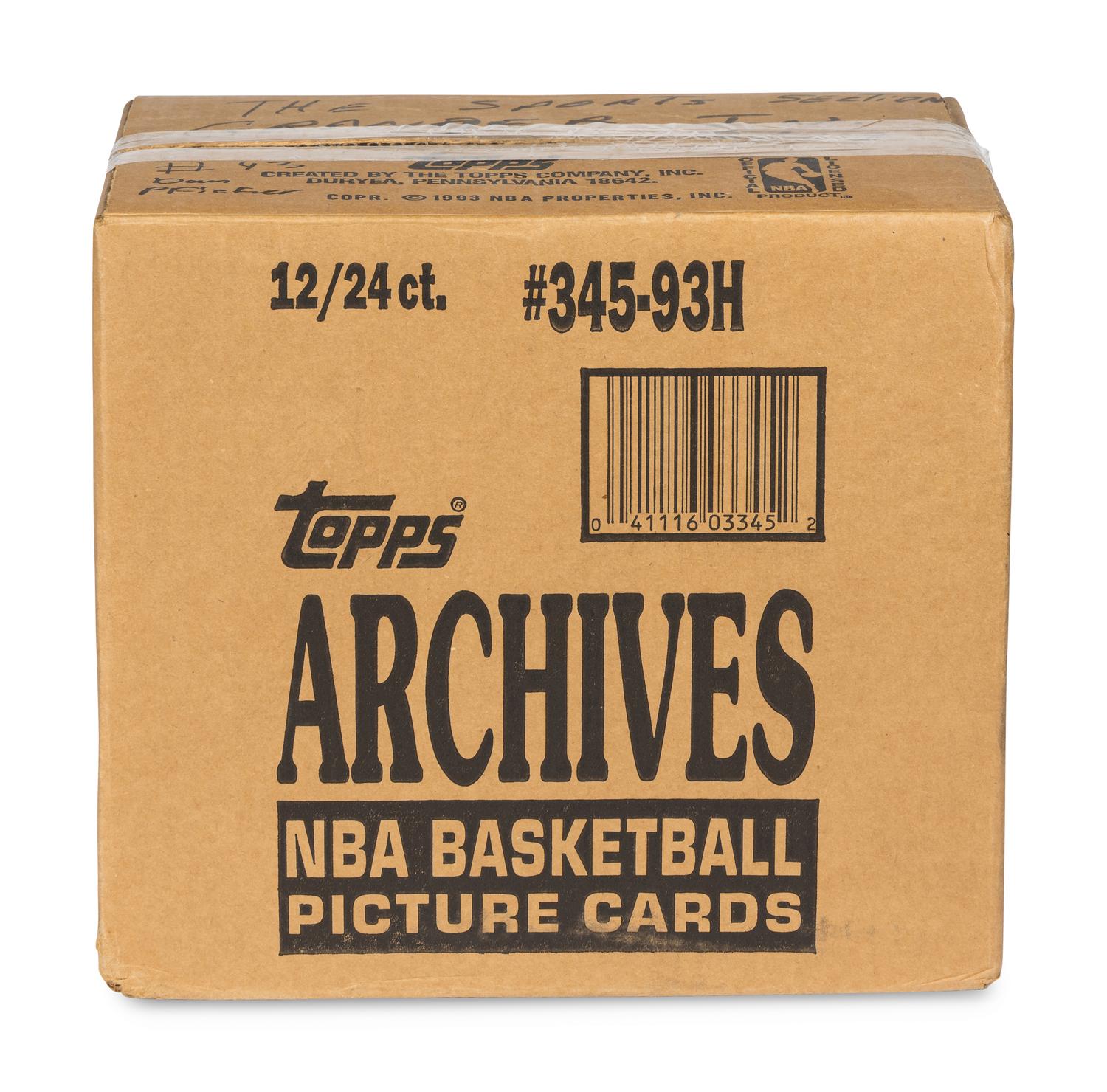 A Factory Case of 1993 Topps Archives Basketball Cards (12 Boxes, 24 Packs Per Box)