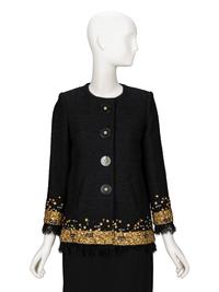 Chanel, Lesage Black & Gold Fantasy Tweed Jacket