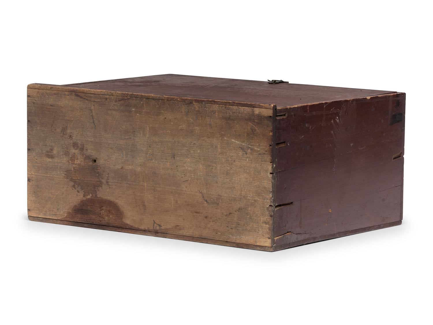 A Laing's Planetarium Orrery Model with Custom Red Painted Poplar Case