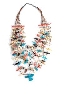 Southwestern Seven Strand Fetish Necklace Length 20 inches