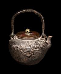 Two Japanese Cast Iron Teapots, Tetsubin