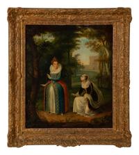 Untitled (Noble Figures in a Wooded Area)