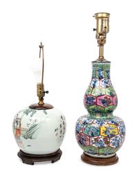 Two Chinese Famille Rose Porcelain Vessels