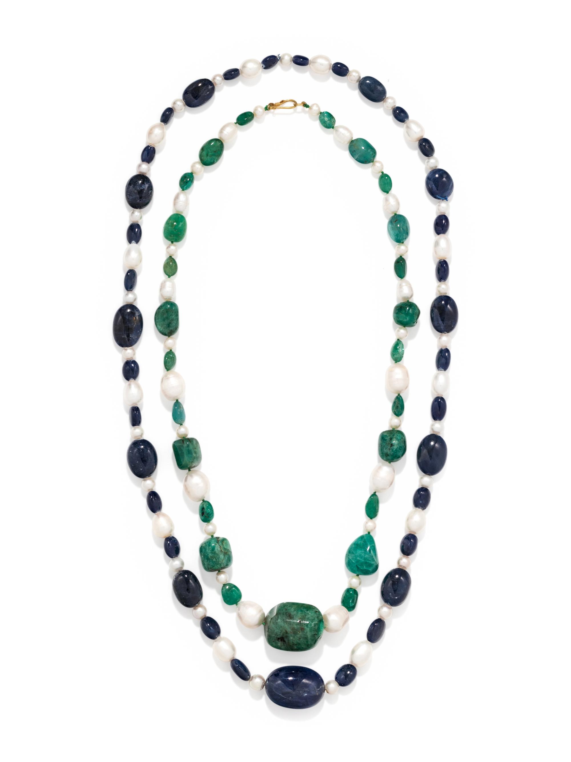 COLLECTION OF CULTURED PEARL AND GEMSTONE NECKLACES