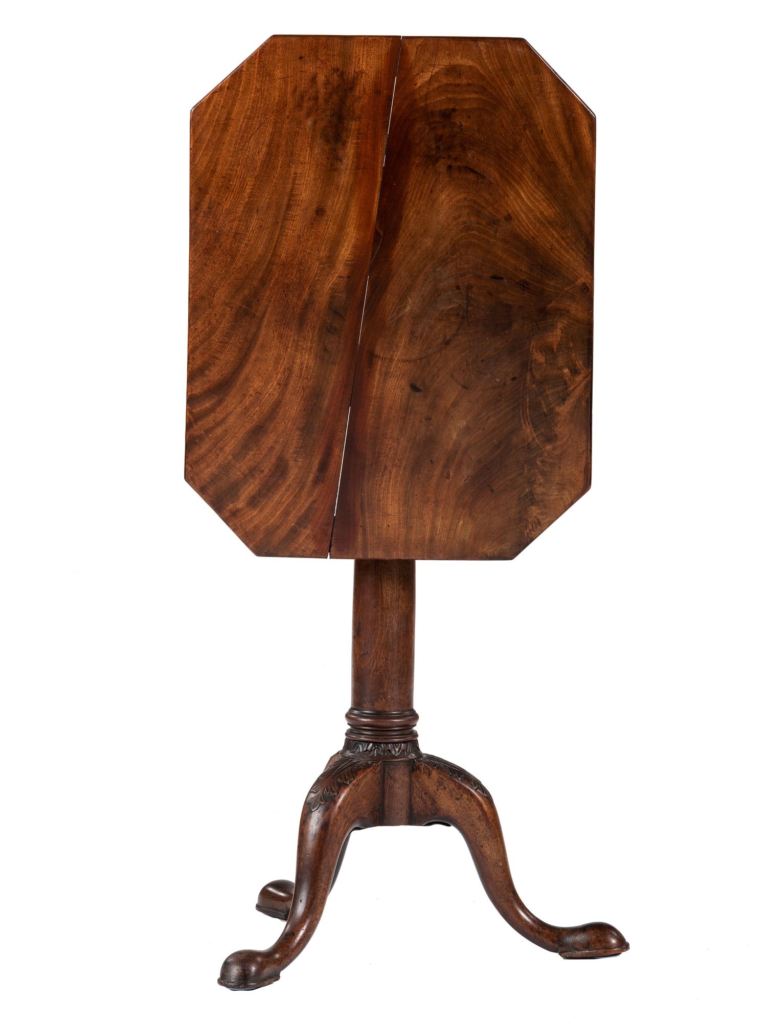 A Mahogany Tilt Top Candle Stand