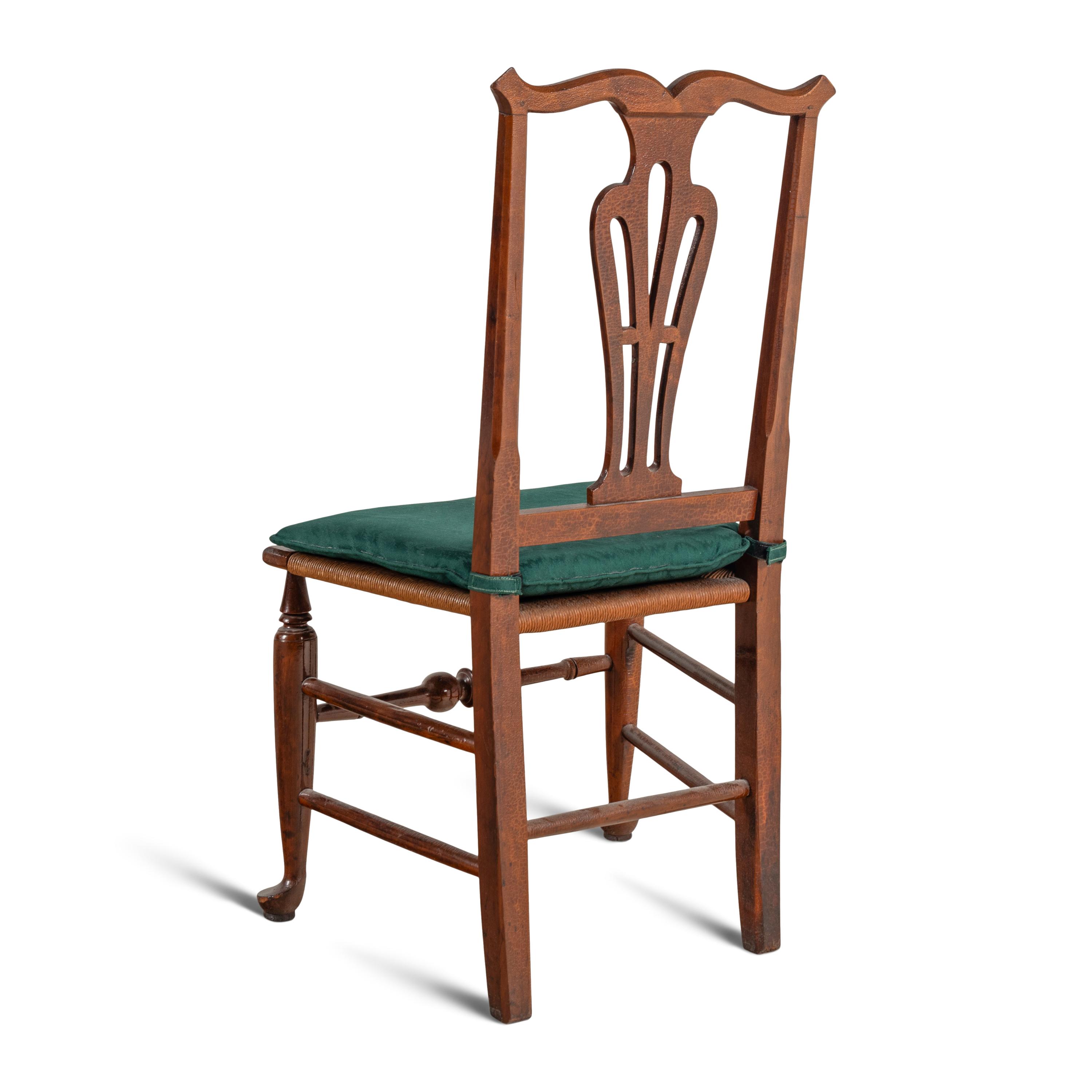 A Chippendale Rush-Seat Side Chair