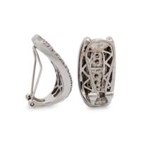COLORED DIAMOND AND DIAMOND EARCLIPS