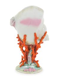 An English Porcelain Shell and Coral Vessel