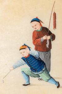 A Group of Six Chinese Export Pith Paintings