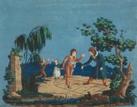 A French Wallpaper Panel or Fireplace Panel