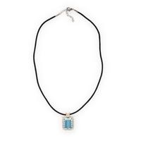 Aquamarine, Diamond, and Yellow Gold Pendant