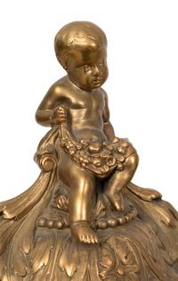A Pair of French Gilt Bronze Ornamental Lidded Urns