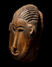 Two Bamana Wood Masks and a Janus Wood Head
