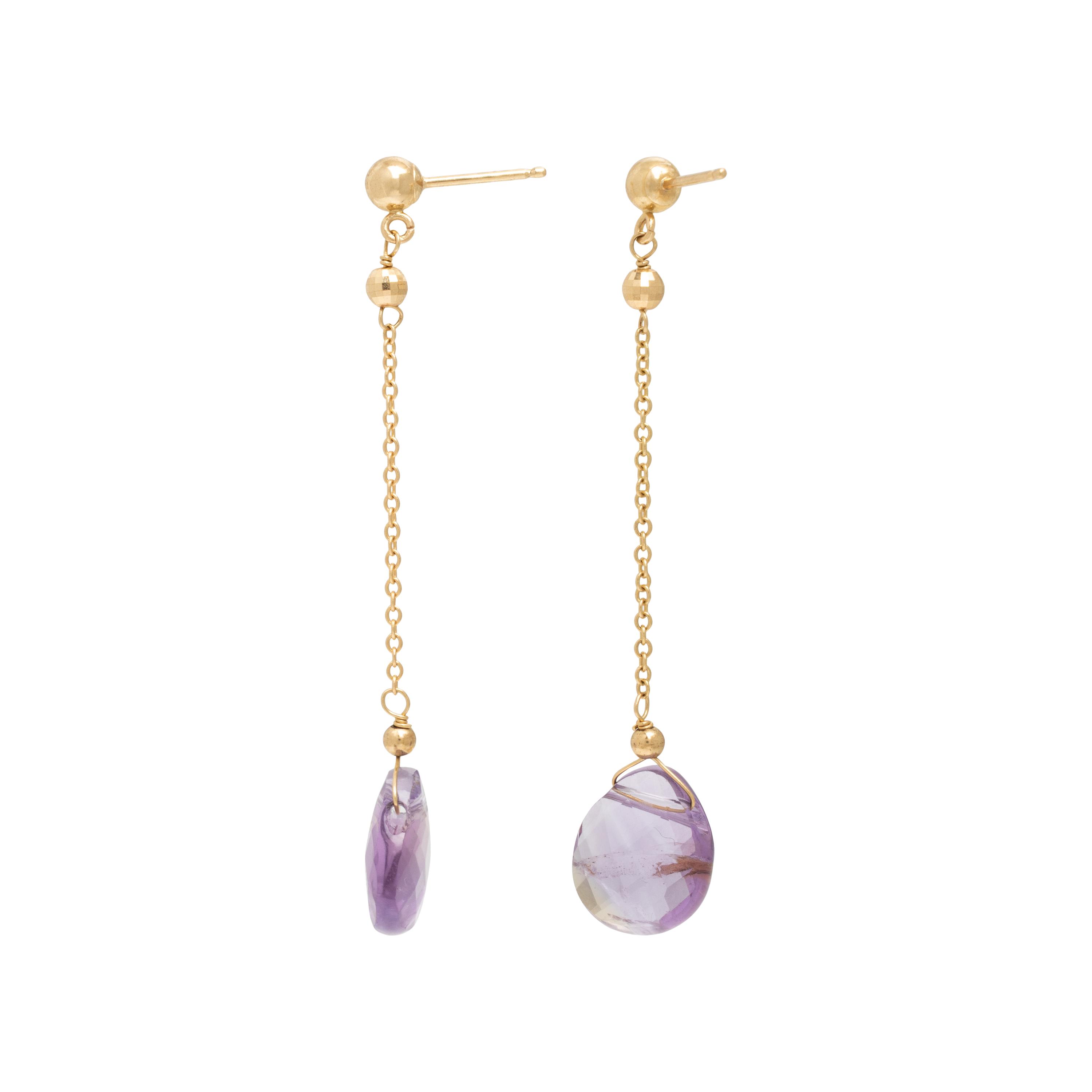 Amethyst, Ametrine, and Yellow Gold Demi Parure