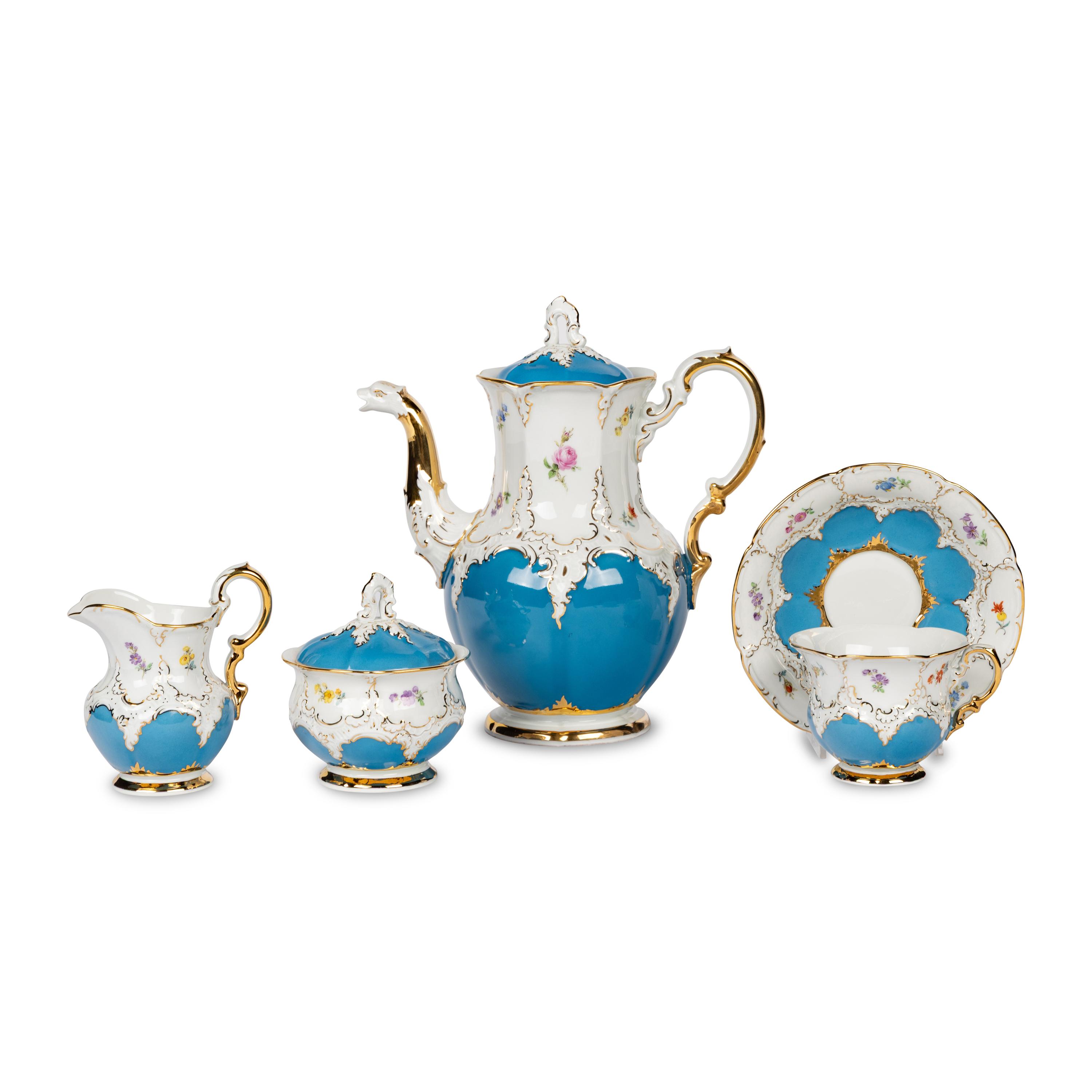 A Meissen Porcelain Coffee Service