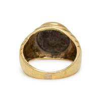 YELLOW GOLD AND COIN RING