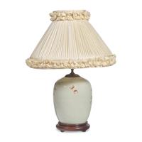 A Chinese Porcelain Famille Rose Ginger Jar, Mounted as a Table Lamp