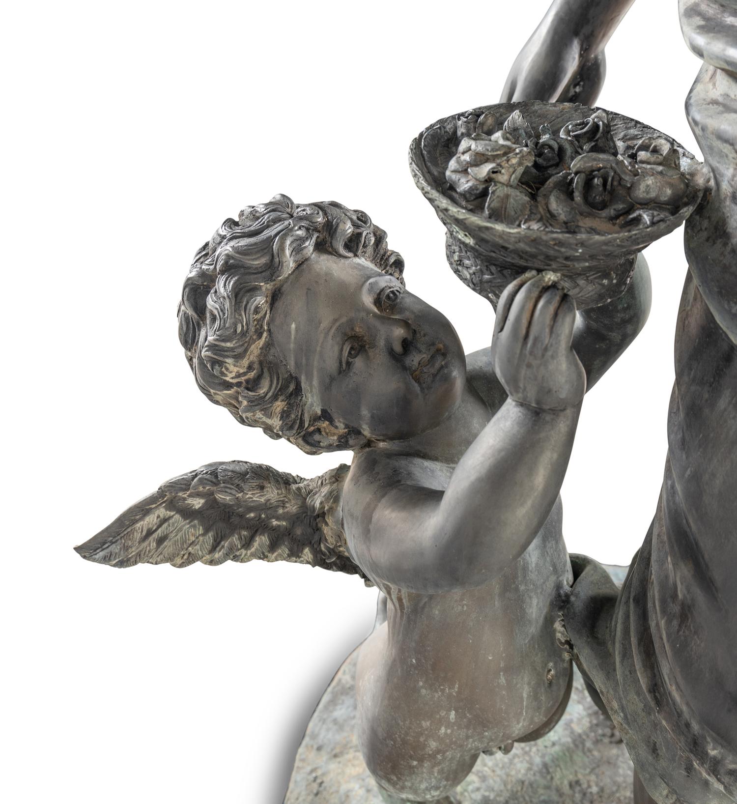 A Monumental Cast Metal Figural Group