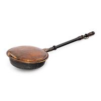 A Rare Copper and Ebonized Pearwood Bed Warmer of Jacobite Interest