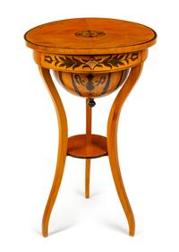 A Biedermeier Marquetry Sewing Table — 19TH CENTURY