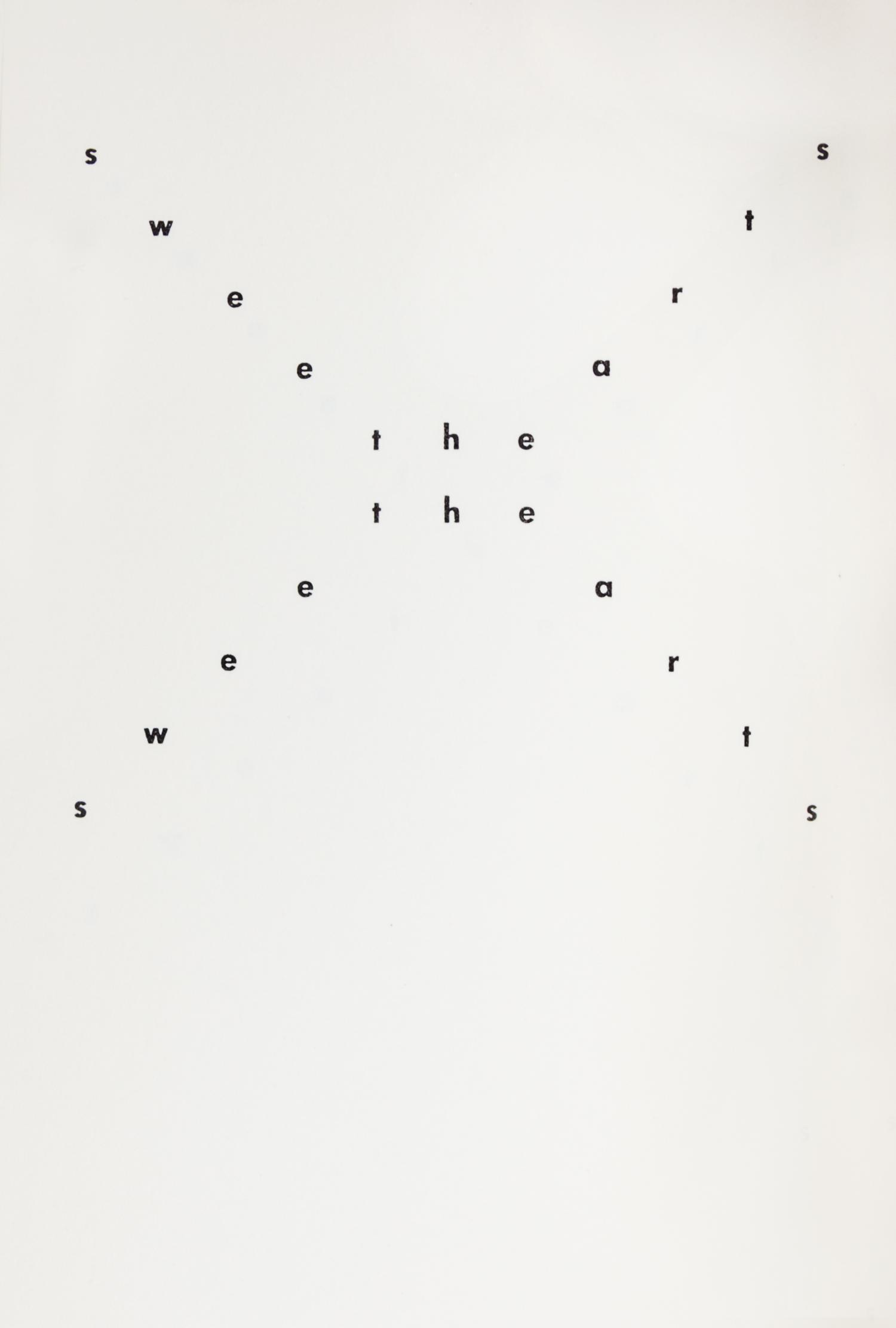 (SOMETHING ELSE PRESS; DUCHAMP, MARCEL) WILLIAMS, EMMETT. Sweethearts. NY, 1967 (with 2 others)