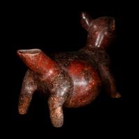 A Colima Redware Dog Effigy Vessel