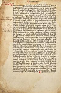 [Incunabula] [Caxton, William] (Higden, Ralph). An Original Leaf From Caxton's 1482 "Polychronicon"
