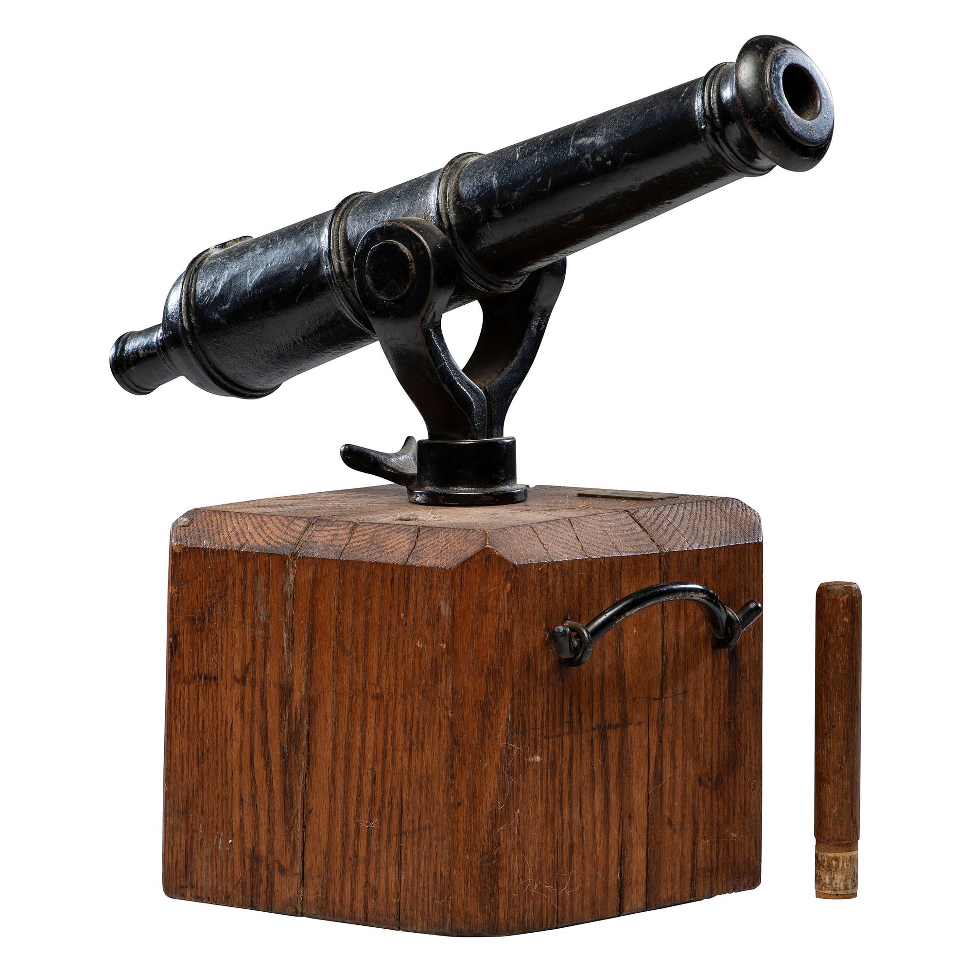 Cooks Arsenal Works Swivel Gun with Wood Block Mount