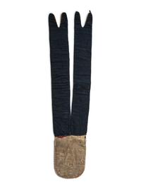 Cree Beaded Hide Shot Pouch, with Red Trade Wool Straps
