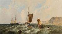 Coastal View and Shipping , 1863