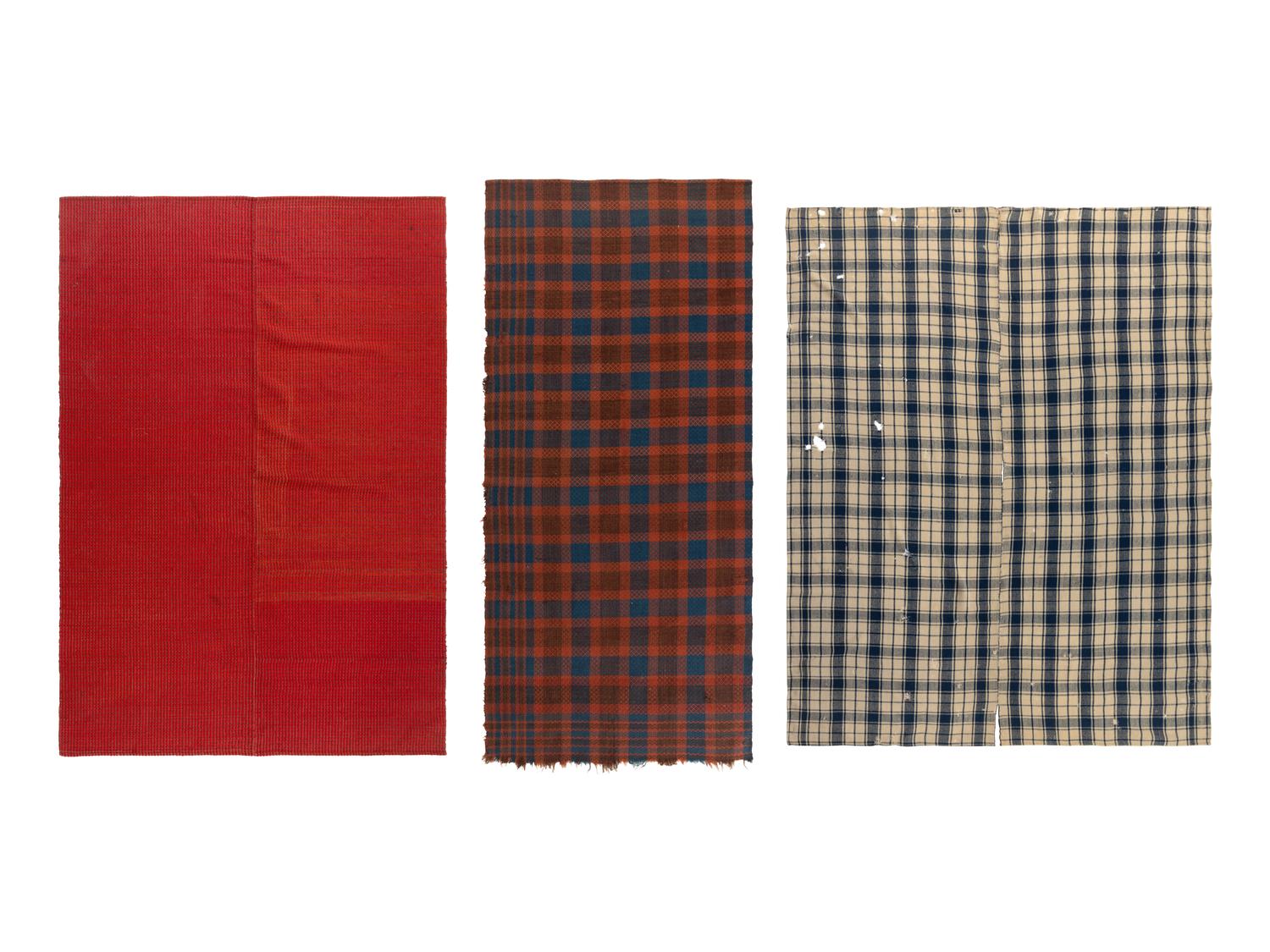 Three Woven Cotton and Wool Coverlets