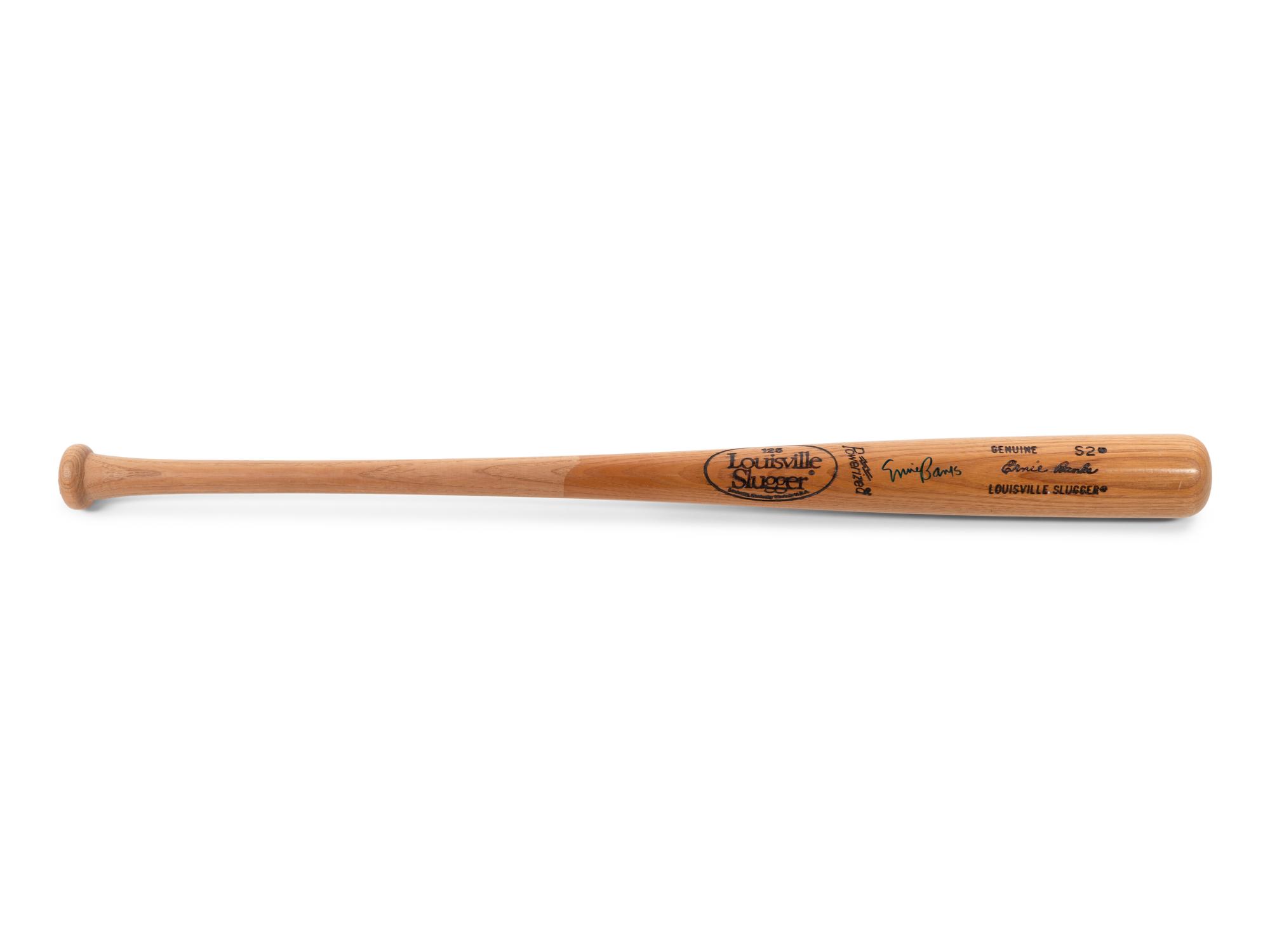 An Ernie Banks Signed Autograph Louisville Slugger Game Model Bat (BAS Beckett Authentication Services Certified),