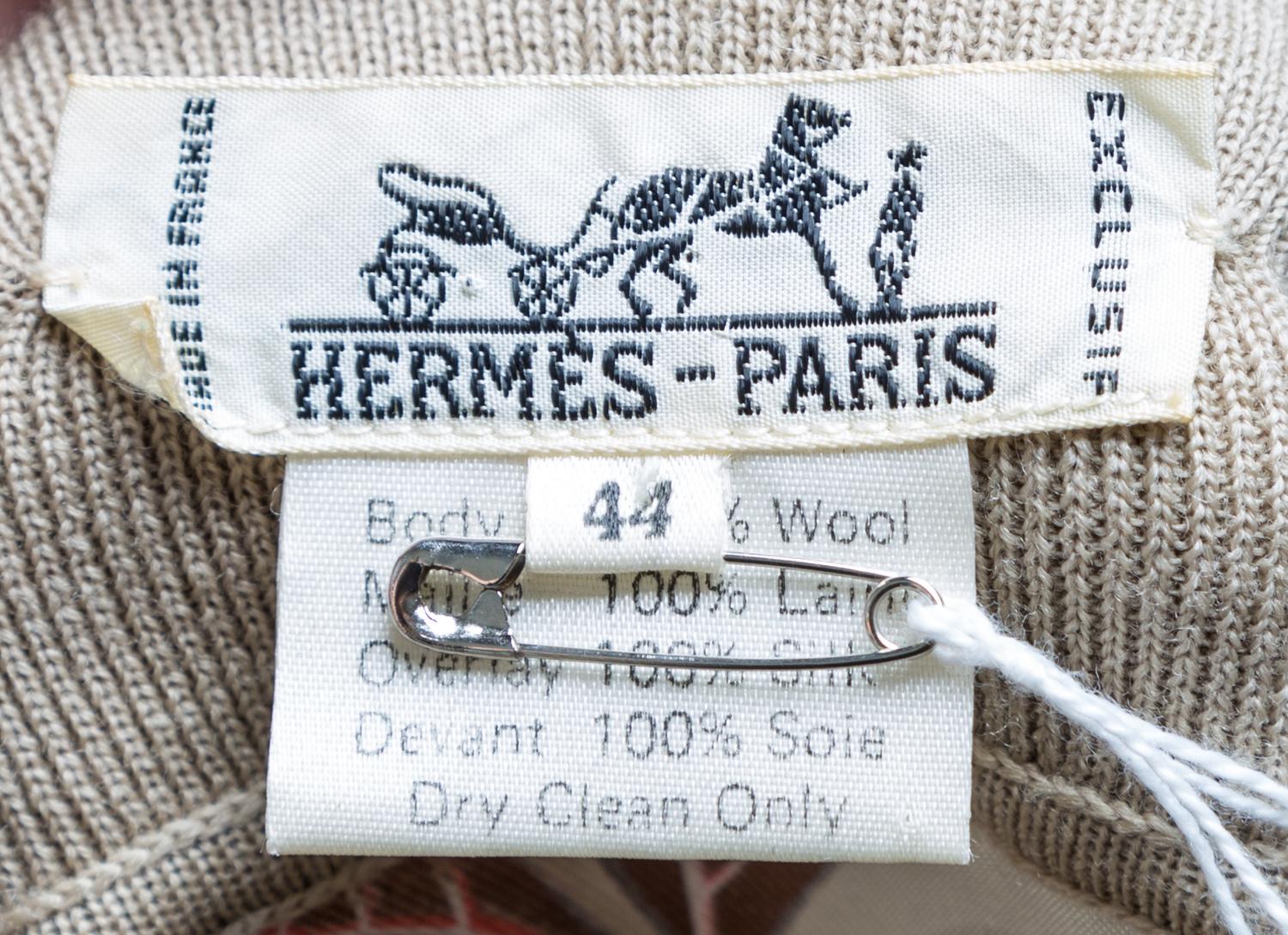 An Hermes Multicolor Silk Bomber Jacket, Size 44.