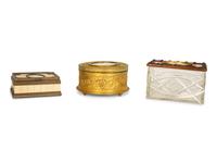Three Continental Table Boxes Decorated with Painted Portraits