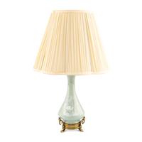 A Celadon Porcelain and Pâte-sur-Pâte Lamp