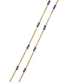 YELLOW GOLD AND LAPIS LAZULI NECKLACE