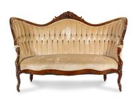 A Rococo Revival Walnut Sofa