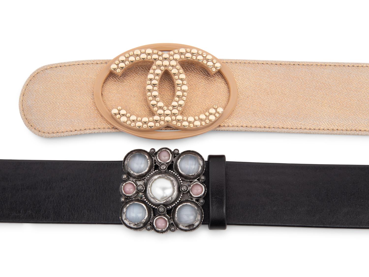 Two Designer Belts: Chanel and Oscar de la Renta, 2005