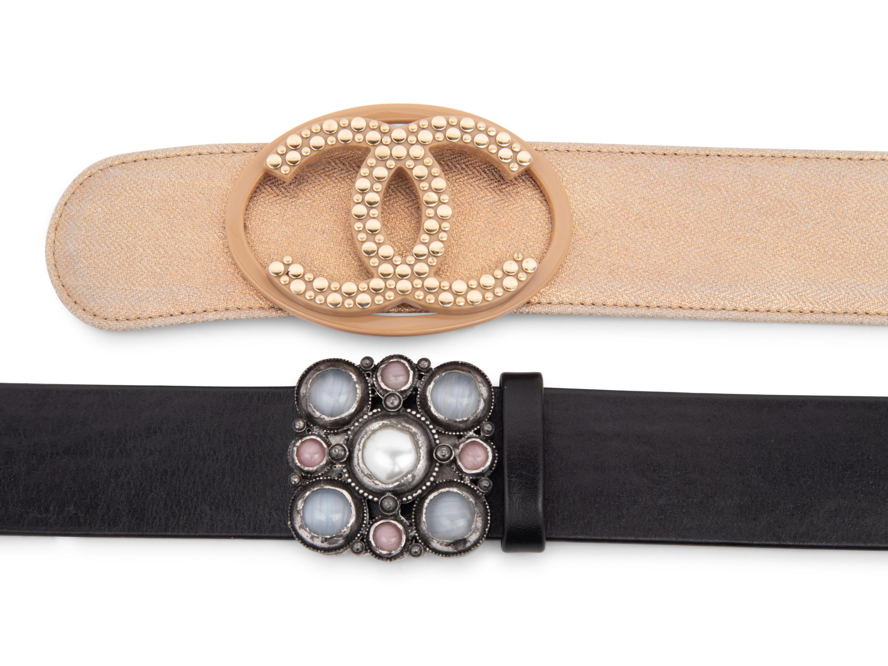 Two Designer Belts: Chanel and Oscar de la Renta, 2005