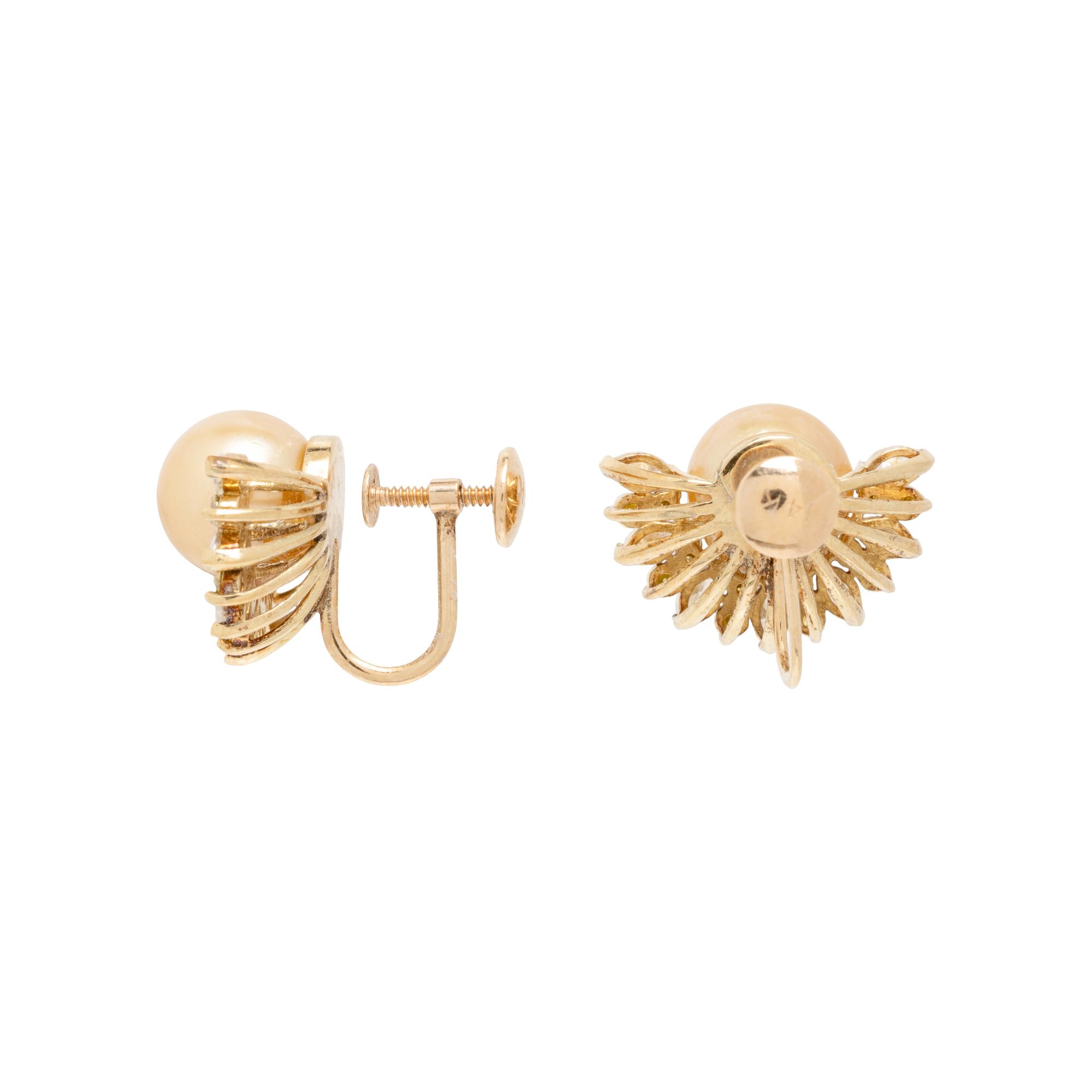 YELLOW GOLD, CULTURED PEARL, YELLOW DIAMOND, AND DIAMOND JEWELRY SUITE