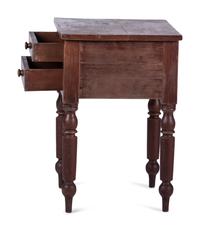 A Late Federal Cherrywood Two-Drawer Stand